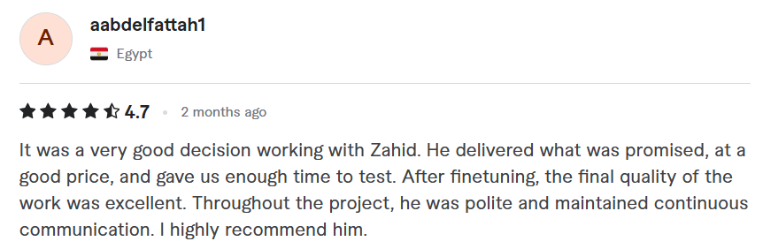 Client review 2