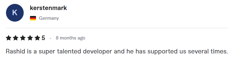 Client review screenshot 203