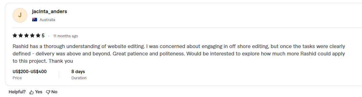 Client review screenshot 104