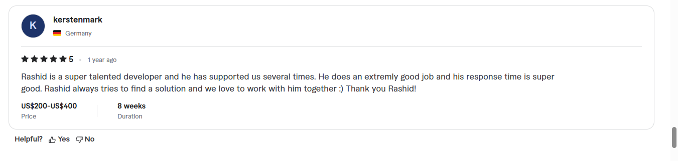 Client review screenshot 105