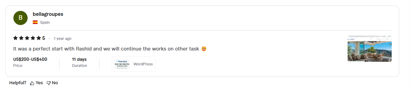 Client review screenshot 205