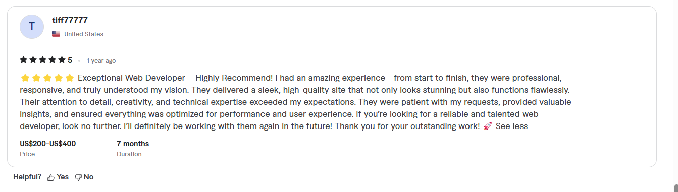 Client review screenshot 6