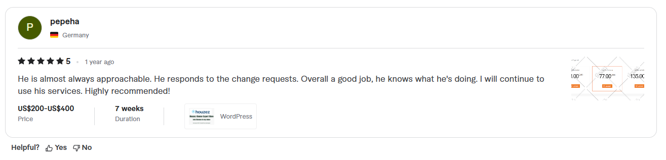 Client review screenshot 7