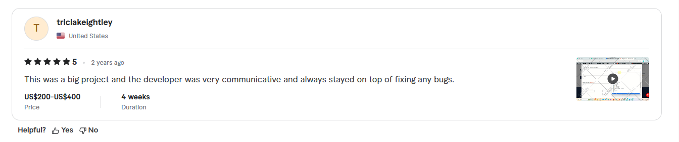 Client review screenshot 107