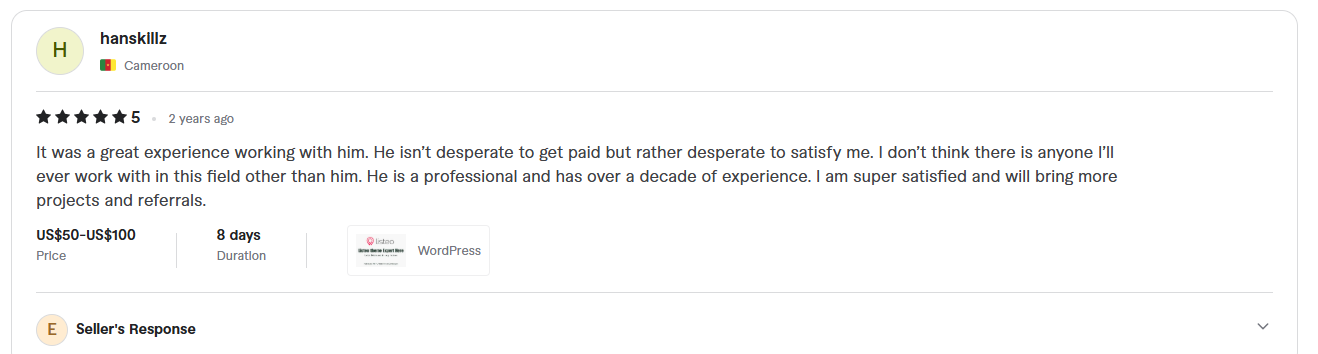 Client review screenshot 207